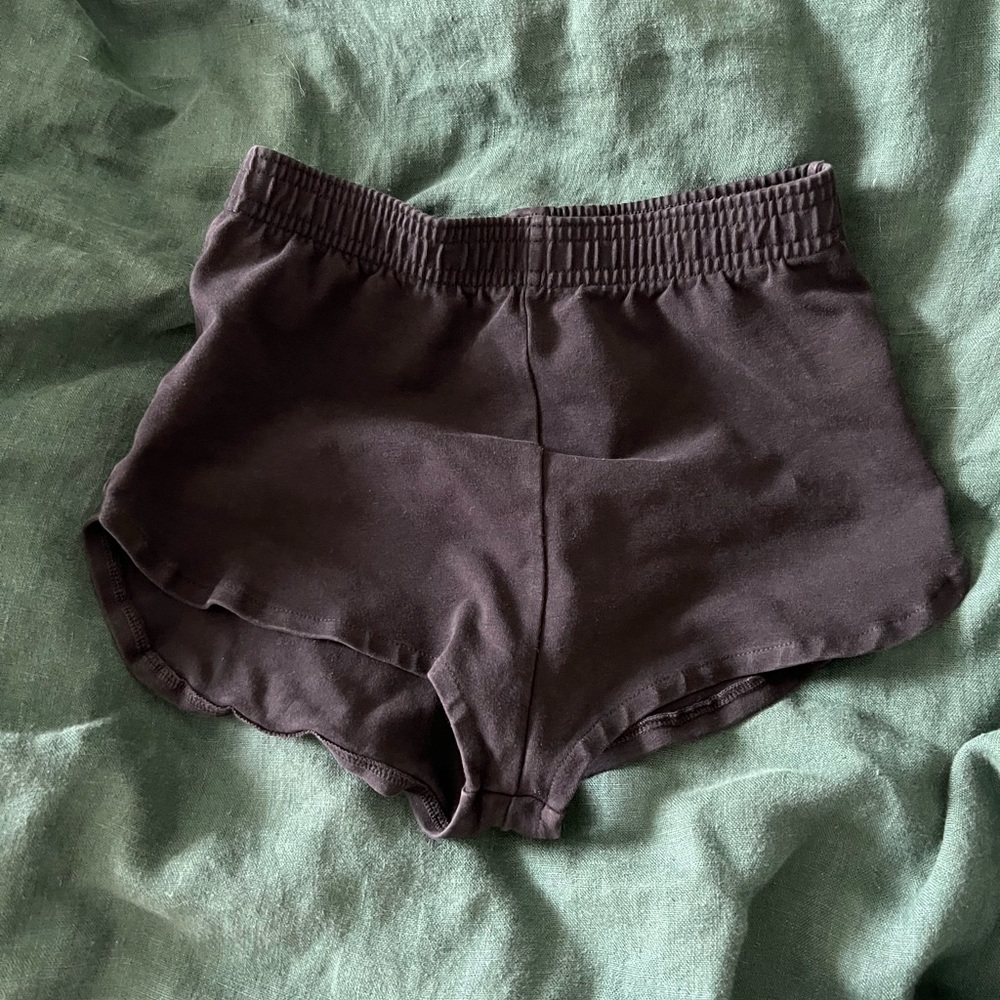 Los Angeles Apparel Black Cotton Spandex Shorts